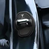 2/4Pcs Silicone Car Door Lock CoversProtective Buckle Stickers For Tesla Model 3 Model S X Model Y Roadster Space X Cybertruck