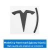 3d ABS Chrome Black Red Logo Dual Motor Emblem Letters Car Trunk Badge For Tesla Model Y 3 X S Dual Motor Sticker Accessories