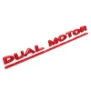 3D Raised DUAL MOTOR Underlined Letters Emblem for Tesla Model 3 Y X S Car Styling High Performance Trunk Badge Sticker