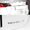 3D ABS Chrome Red Line Black Logo DUAL MOTOR Emblem Letters Car Styling Trunk Badge For Tesla 3 Y S X DUAL MOTOR Accessories