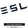 3D Raised ABS Tailgate Insert Letter Emblem Badge Compatible with Tesla Model 3/Y/S/X Series with Adhesive Template