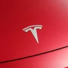 3D ABS Chrome Red Line Black Logo DUAL MOTOR Emblem Letters Car Styling Trunk Badge For Tesla 3 Y S X DUAL MOTOR Accessories