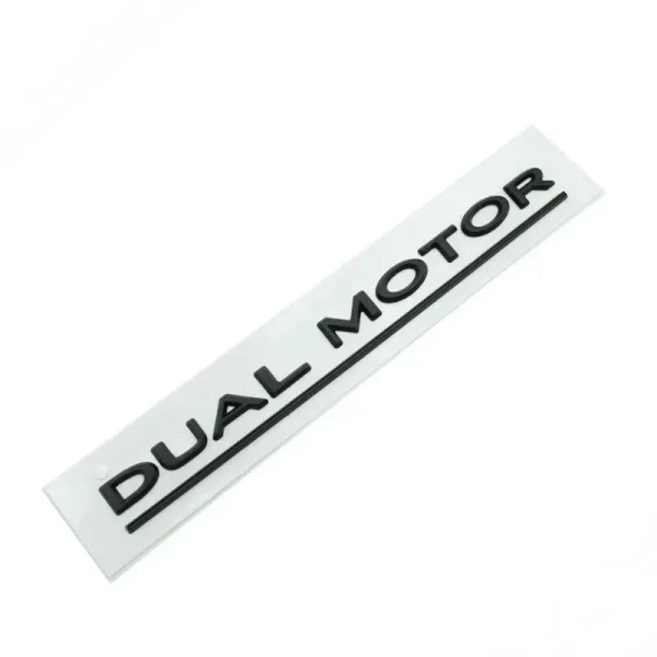 3D Raised DUAL MOTOR Underlined Letters Emblem for Tesla Model 3 Y X S Car Styling High Performance Trunk Badge Sticker