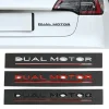 DUAL MOTOR Underlined Letters Emblem for Tesla Model Y 3 X S Car Styling High Performance Trunk Badge Sticker Chrome Black Red