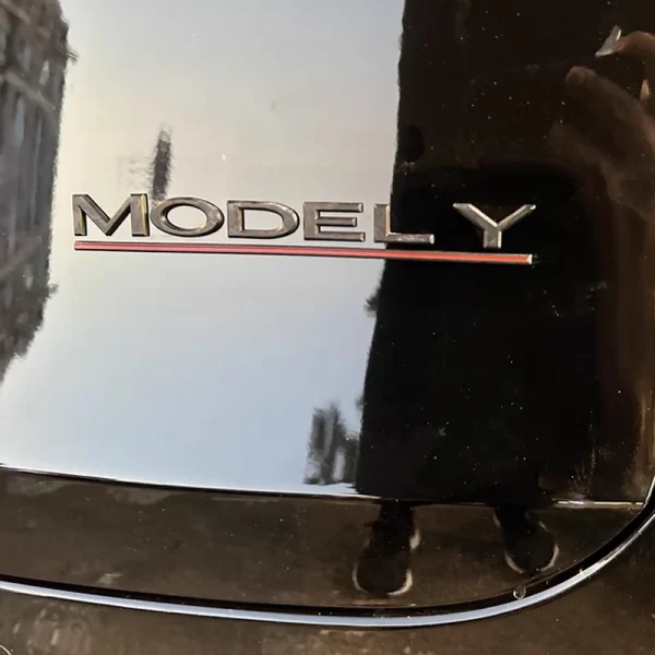 3D ABS Chrome Red Line Black Logo DUAL MOTOR Emblem Letters Car Styling Trunk Badge For Tesla 3 Y S X DUAL MOTOR Accessories