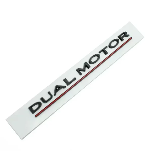 3D Raised DUAL MOTOR Underlined Letters Emblem for Tesla Model 3 Y X S Car Styling High Performance Trunk Badge Sticker