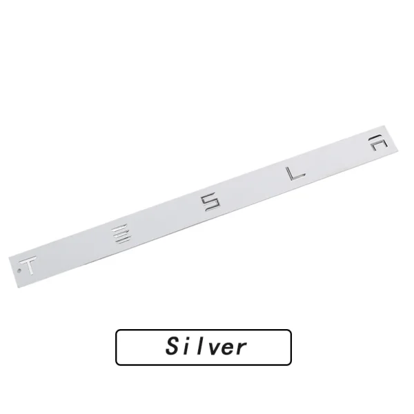 3D Raised ABS Tailgate Insert Letter Emblem Badge Compatible with Tesla Model 3/Y/S/X Series with Adhesive Template