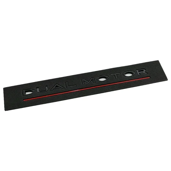 DUAL MOTOR Underlined Letters Emblem for Tesla Model Y 3 X S Car Styling High Performance Trunk Badge Sticker Chrome Black Red