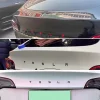 3D ABS Chrome Red Line Black Logo DUAL MOTOR Emblem Letters Car Styling Trunk Badge For Tesla 3 Y S X DUAL MOTOR Accessories