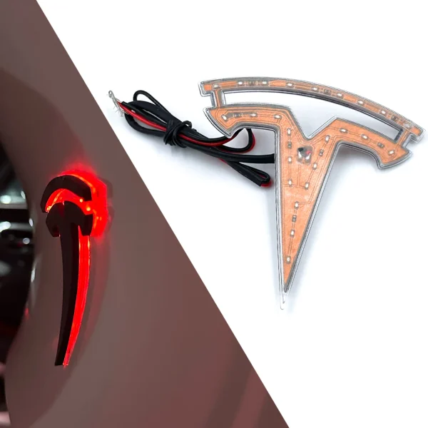 LED Trunk Emblem Ambient Light for Tesla Model 3/Y/X/S, Two Modes for Ambient Light or Brake Light