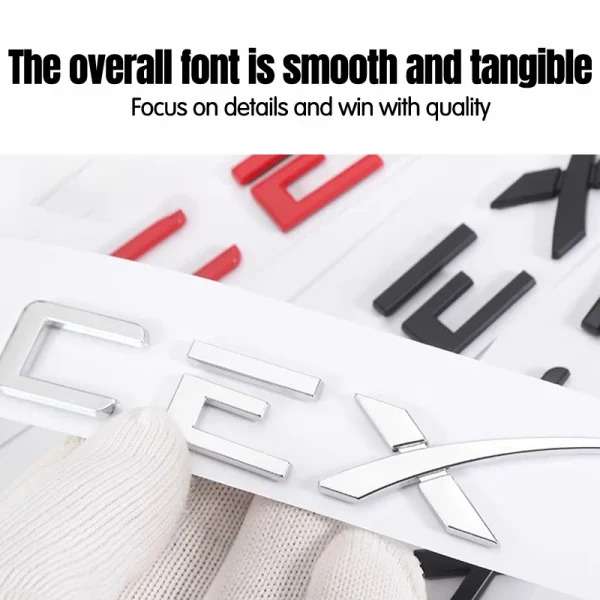 3D ABS Chrome Red Line Black Logo DUAL MOTOR Emblem Letters Car Styling Trunk Badge For Tesla 3 Y S X DUAL MOTOR Accessories