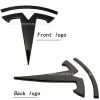 metal For Tesla- Car Front Emblem Rear Trunk Emblem Suitable for Model 3 Mode Y logo replacement rear and rear logos blackening