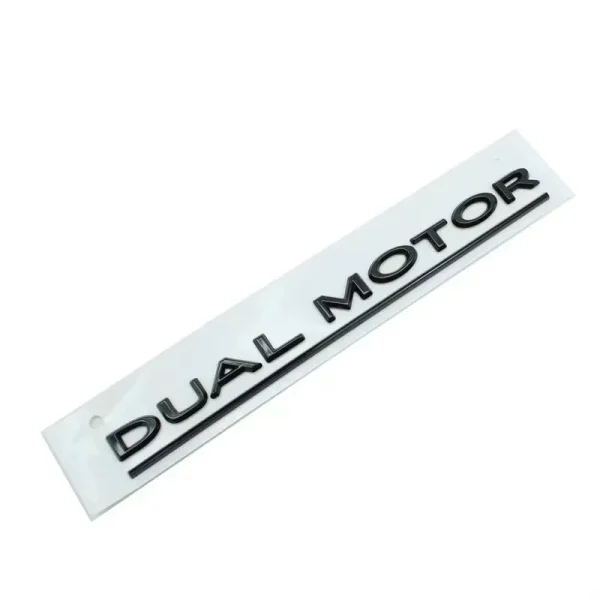 3D Raised DUAL MOTOR Underlined Letters Emblem for Tesla Model 3 Y X S Car Styling High Performance Trunk Badge Sticker