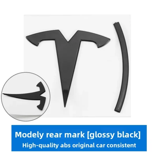3d ABS Chrome Black Red Logo Dual Motor Emblem Letters Car Trunk Badge For Tesla Model Y 3 X S Dual Motor Sticker Accessories
