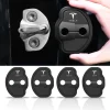 2/4Pcs Silicone Car Door Lock CoversProtective Buckle Stickers For Tesla Model 3 Model S X Model Y Roadster Space X Cybertruck