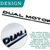 3D Raised DUAL MOTOR Underlined Letters Emblem for Tesla Model 3 Y X S Car Styling High Performance Trunk Badge Sticker