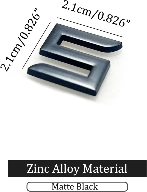 3D Raised ABS Tailgate Insert Letter Emblem Badge Compatible with Tesla Model 3/Y/S/X Series with Adhesive Template