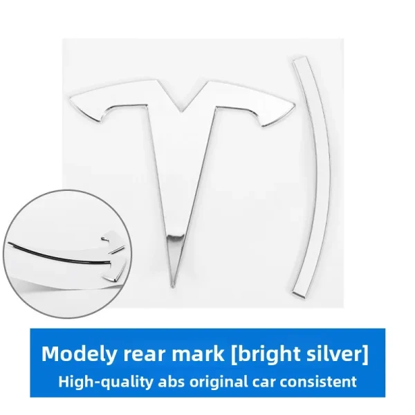 3d ABS Chrome Black Red Logo Dual Motor Emblem Letters Car Trunk Badge For Tesla Model Y 3 X S Dual Motor Sticker Accessories