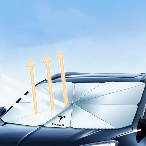 Car Sunshade Umbrella Car Summer Sun Interior Windshield Protection Accessories For Tesla Model 3 Model X Model S Model Y