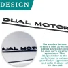 3D Raised DUAL MOTOR Underlined Letters Emblem for Tesla Model 3 Y X S Car Styling High Performance Trunk Badge Sticker