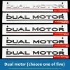 3d ABS Chrome Black Red Logo Dual Motor Emblem Letters Car Trunk Badge For Tesla Model Y 3 X S Dual Motor Sticker Accessories