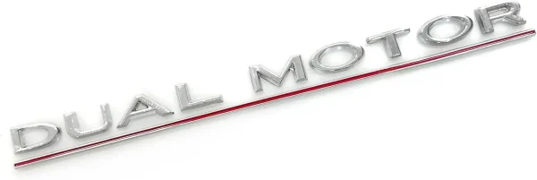 3D Raised ABS Tailgate Insert Letter Emblem Badge Compatible with Tesla Model 3/Y/S/X Series with Adhesive Template