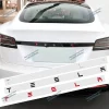 1pcs 3D ABS Logo Tesla Emblem Letters Car Trunk Badge Rear Letter Label Electroplated For MODEL 3 MODEL S X Modified accessories