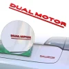 3D Raised DUAL MOTOR Underlined Letters Emblem for Tesla Model 3 Y X S Car Styling High Performance Trunk Badge Sticker