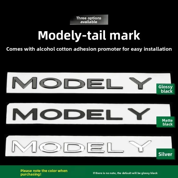 3d ABS Chrome Black Red Logo Dual Motor Emblem Letters Car Trunk Badge For Tesla Model Y 3 X S Dual Motor Sticker Accessories
