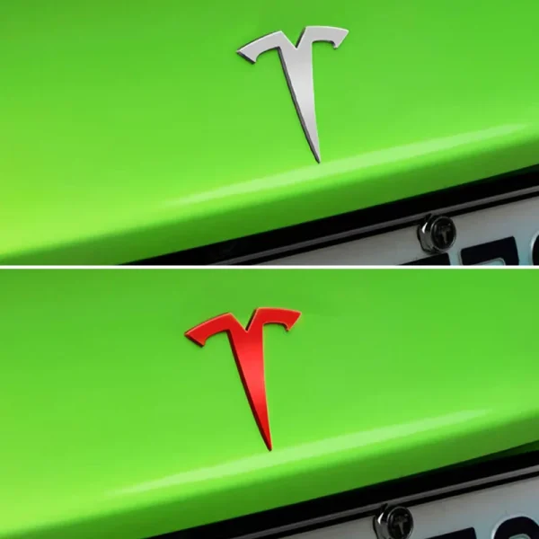 3D ABS Chrome Red Line Black Logo DUAL MOTOR Emblem Letters Car Styling Trunk Badge For Tesla 3 Y S X DUAL MOTOR Accessories