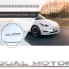 3D Raised ABS Tailgate Insert Letter Emblem Badge Compatible with Tesla Model 3/Y/S/X Series with Adhesive Template