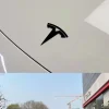 metal For Tesla- Car Front Emblem Rear Trunk Emblem Suitable for Model 3 Mode Y logo replacement rear and rear logos blackening