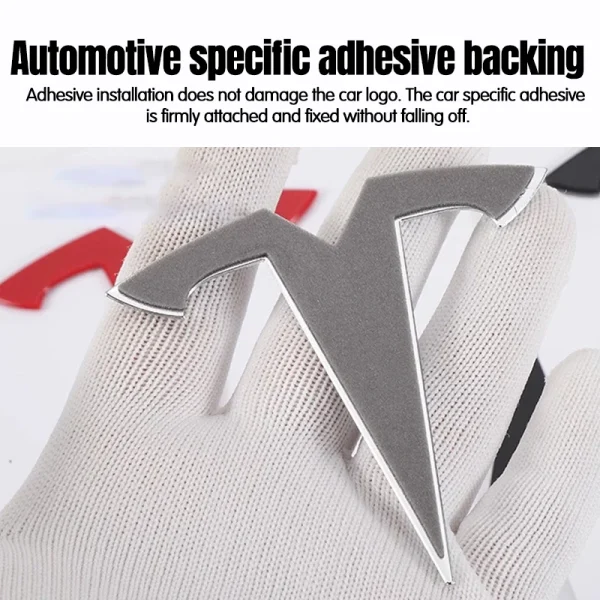 3D ABS Chrome Red Line Black Logo DUAL MOTOR Emblem Letters Car Styling Trunk Badge For Tesla 3 Y S X DUAL MOTOR Accessories