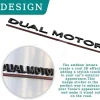 3D Raised DUAL MOTOR Underlined Letters Emblem for Tesla Model 3 Y X S Car Styling High Performance Trunk Badge Sticker