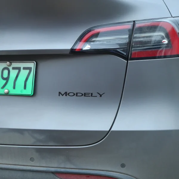 3d ABS Chrome Black Red Logo Dual Motor Emblem Letters Car Trunk Badge For Tesla Model Y 3 X S Dual Motor Sticker Accessories