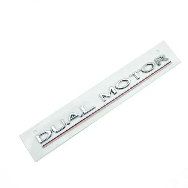 3D Raised DUAL MOTOR Underlined Letters Emblem for Tesla Model 3 Y X S Car Styling High Performance Trunk Badge Sticker