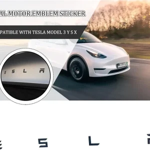 3D Raised ABS Tailgate Insert Letter Emblem Badge Compatible with Tesla Model 3/Y/S/X Series with Adhesive Template