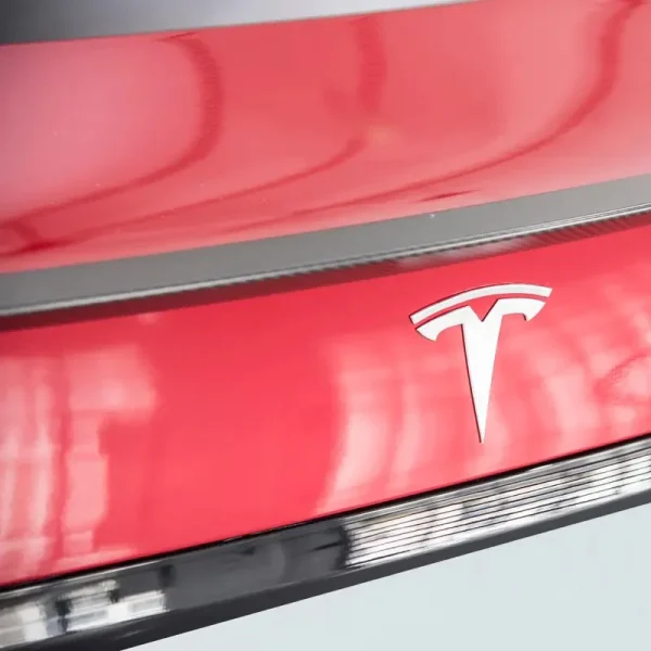 3D ABS Chrome Red Line Black Logo DUAL MOTOR Emblem Letters Car Styling Trunk Badge For Tesla 3 Y S X DUAL MOTOR Accessories