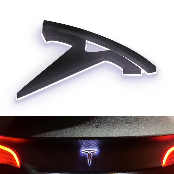 LED Trunk Emblem Ambient Light for Tesla Model 3/Y/X/S, Two Modes for Ambient Light or Brake Light