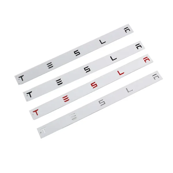 1pcs 3D ABS Logo Tesla Emblem Letters Car Trunk Badge Rear Letter Label Electroplated For MODEL 3 MODEL S X Modified accessories