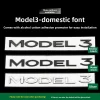 3d ABS Chrome Black Red Logo Dual Motor Emblem Letters Car Trunk Badge For Tesla Model Y 3 X S Dual Motor Sticker Accessories