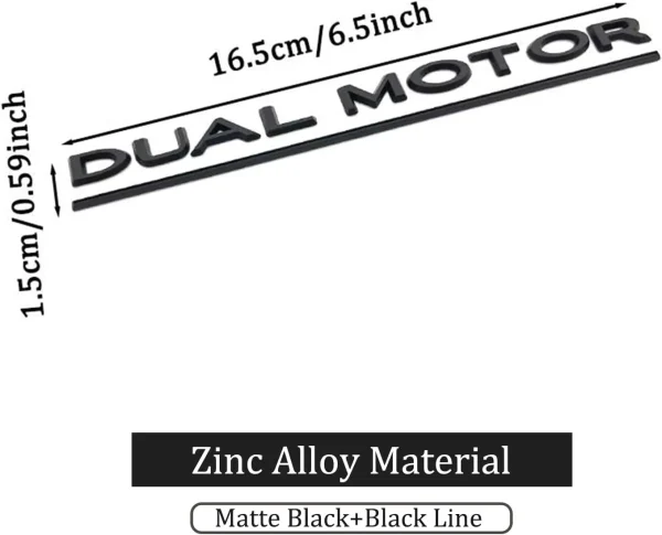 3D Raised ABS Tailgate Insert Letter Emblem Badge Compatible with Tesla Model 3/Y/S/X Series with Adhesive Template