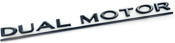 3D Raised ABS Tailgate Insert Letter Emblem Badge Compatible with Tesla Model 3/Y/S/X Series with Adhesive Template
